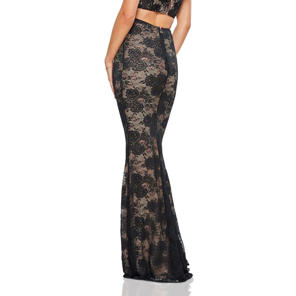 Nookie Heaven Black Lace Maxi Skirt NWT Size Small - Picture 9 of 11